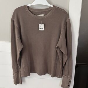 We the Free - Taupe waffle top
